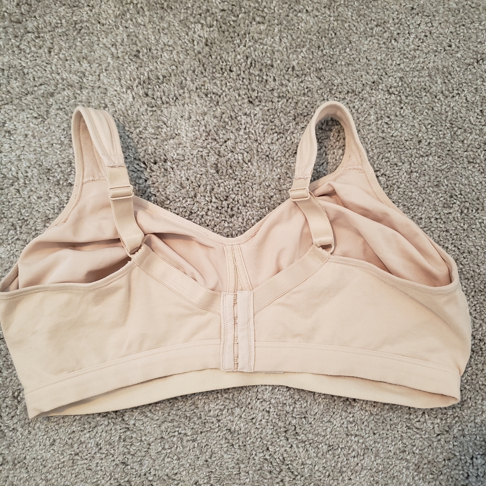3- Tan Beige 40ddd Cacique Vanity Fair & Playtex Support Bras #474C Cotton - Picture 4 of 8